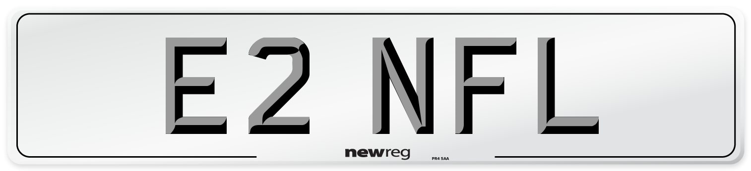 E2 NFL Number Plate from New Reg